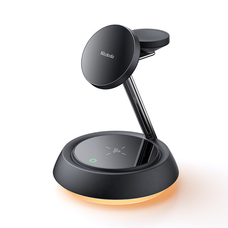 MCDODO ŁADOWARKA INDUKCYJNA 15W 3W1 DO MAGSAFE IPHONE AIRPODS WATCH LAMPKA