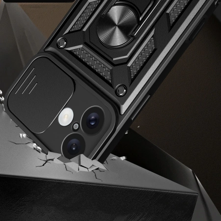HURTEL ETUI HYBRID ARMOR CAMSHIELD DO IPHONE 16 PLUS PANCERNE Z PODSTAWKĄ