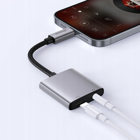 MCDODO PRZEJŚCIÓWKA ADAPTER LIGHTNING MINI JACK 3,5MM KABEL DO IPHONE 13 14