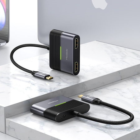 Mcdodo Rocky Series adapter USB-C do 2x HDMI 4K 60Hz