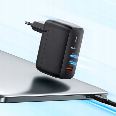 Ladegerät für Laptop und Mobiltelefon, Mcdodo GaN 3.0 Schnellladefunktion, USB-C PD USB-A 65W