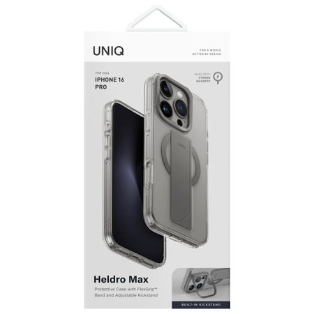 UNIQ ETUI HELDRO MAX DO IPHONE 16 PRO 6.3 MAGCLICK PRZEZROCZYSTE ŁADOWANIE