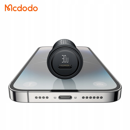 Încãrcãtor auto rapid MCDODO pentru telefon, USB-C LED + cablu USB-C de 1 m