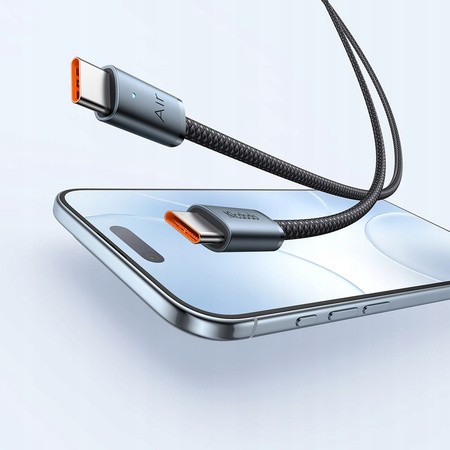 MCDODO KABEL USB-C USB-C SZYBKIE ŁADOWANIE USB TYP C 240W 2M LED BIAŁY