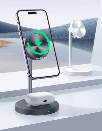 Docking Station, 2-in-1, Magnetic, for iPhone, Airpods, white Mcdodo