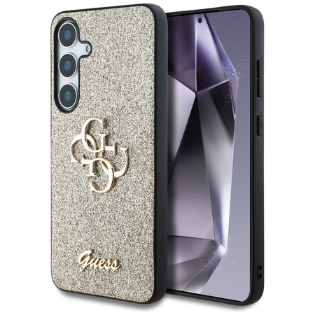 GUESS POKROWIEC FIXED GLITTER 4G METAL LOGO DO SAMSUNG GALAXY S25 TPU ETUI