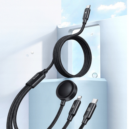 MCDODO Induktionsladegerät für Apple Watch, 3-in-1-Kabel für iPhone und MacBook, 100 W