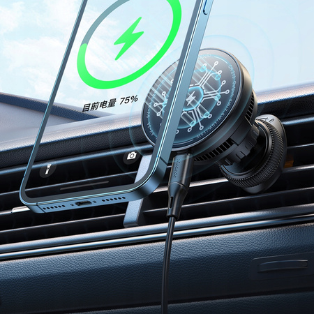 Car holder, with inductive charger, magnetic, with cooling system Mcdodo