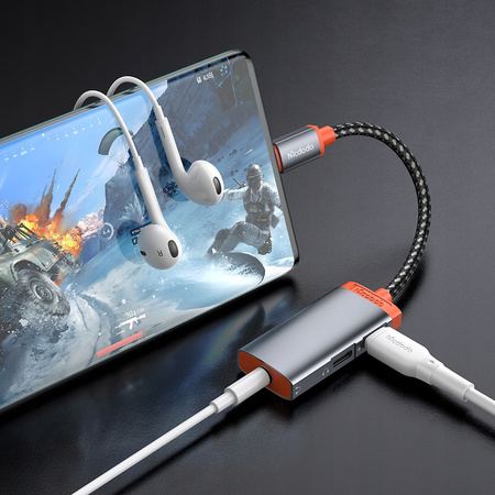 MCDODO ADAPTER USB-C MINI JACK 3,5MM PRZEJŚCIÓWKA KABEL AUX DO SAMSUNG DAC