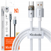 MCDODO KABEL USB-A USB-C SZYBKIE ŁADOWANIE USB TYP C 6A 100W 1M LED BIAŁY