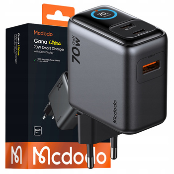 MCDODO SZYBKA ŁADOWARKA SIECIOWA ZASILACZ KOSTKA 3X USB-C USB-A GAN 70W