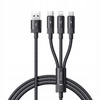 MCDODO 3-in-1 USB-Kabel mit Schnellladefunktion (USB-C, Lightning, Micro-USB, QC, 1 m, LED)