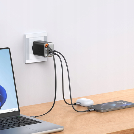 MCDODO SCHNELL-WANDLADEGERÄT NETZTEIL 3X USB-C PD USB GAN 40W 1M KABEL