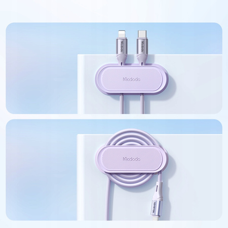 Organiser for cables, wires, for desk, holder, for glue, pink, McDodo