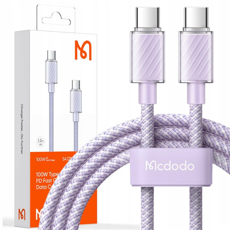 Mcdodo Mocny Super Szybki Kabel Usb-C Pd 100W 2M Fioletowy