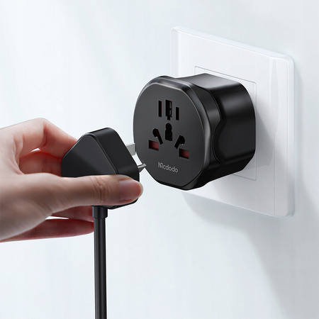 MCDODO UNIWERSALNY ADAPTER PODRÓŻNY PRZEJŚCIÓWKA UK DO EU US UK AU CN 2500W