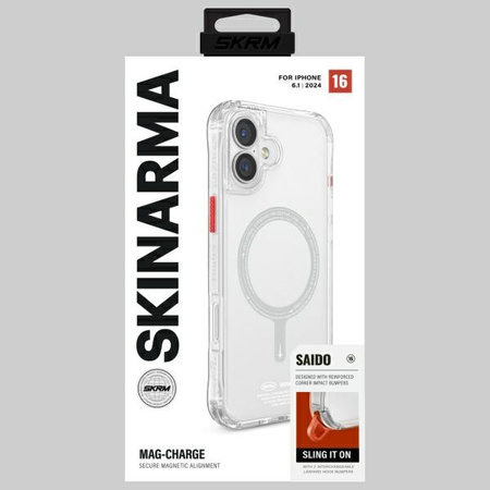 Skinarma etui Saido iPhone 16 6.1 Magnetic Charging przezroczysty/clear