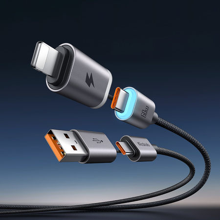 Cablu USB-C MCDODO, încãrcare rapidã 4 în 1, pentru iPhone 14 ?i MacBook, 60W, 1 m