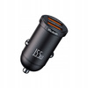 Încãrcãtor auto rapid ?i puternic MCDODO pentru telefon mic, 2x USB 15.5W LED