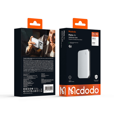 MCDODO POWERBANK MAGSAFE 10000MAH DO TELEFONU SZYBKIE ŁADOWANIE KABEL USB-C