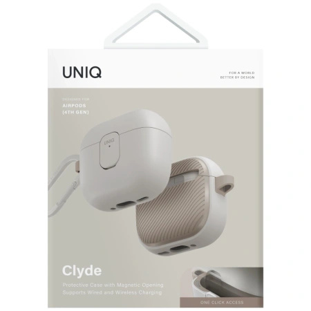 UNIQ ETUI CLYDE LOCK CASE DO AIRPODS 4 OCHRONA PRZED ZATRZYMKAMI