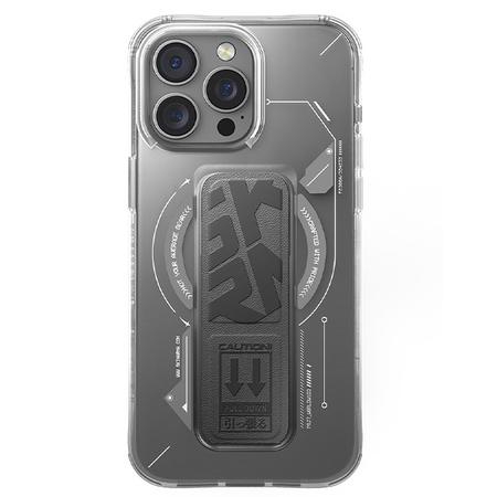 Skinarma etui Helio iPhone 16 Pro 6.3 Magnetic Charging + Grip Stand titanium
