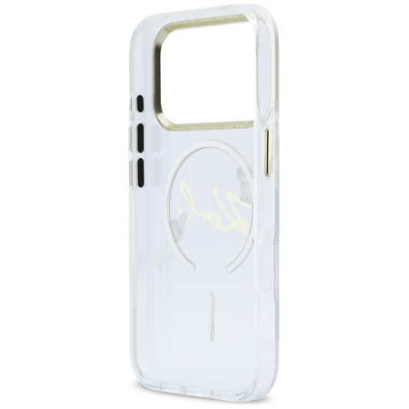 Etui Karl Lagerfeld IML Choupettes Karl Script Logo MagSafe do iPhone 17 Pro przezroczysty