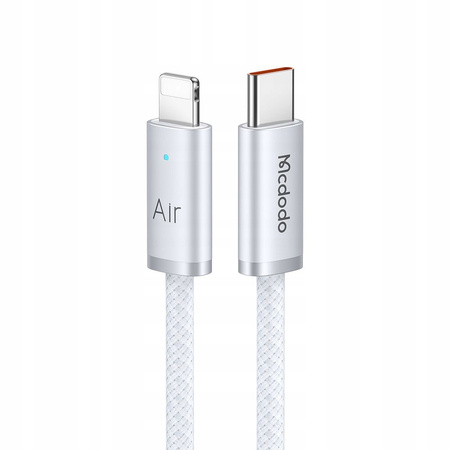 MCDODO KABEL USB-C LIGHTNING SZYBKIE ŁADOWANIE USB TYP C 36W 1M LED CZARNY