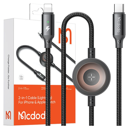 MCDODO INDUKTIVES LADEGERÄT FÜR APPLE WATCH 2-IN-1-KABEL FÜR IPHONE LIGHTNING