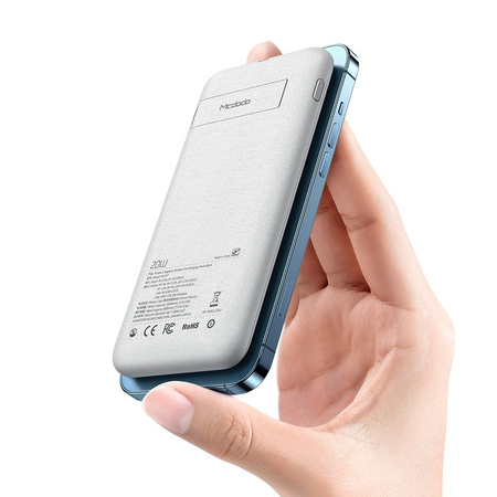 Acumulator extern Mcdodo 10000mAh PD 3.0 pentru iPhone, gri magnetic