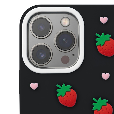 Nakładka Strawberry do iPhone 16 Pro Max 6,9" czarna