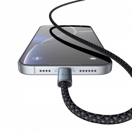 MCDODO KABEL USB-A LIGHTNING SZYBKIE ŁADOWANIE DO TELEFONU LED CZARNY 2M