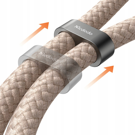 MCDODO SMYCZ DO TELEFONU NA SZYJE WKŁADKA CROSSBODY BEŻOWA KABEL USB-C 60W