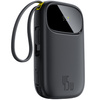 Baseus Powerbank EnerFill FC31 20000mAh 45W z wyświetlaczem z kablami USB-C i USB-C czarny