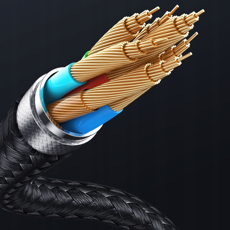 MCDODO KABEL USB-C SZYBKIE ŁADOWANIE DO SAMSUNG XIAOMI TYP C 6A 120W 2M LED