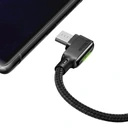 Kabel kątowy Mcdodo Glue, szybkie ładowanie 90° LED micro USB 1,2m czarny
