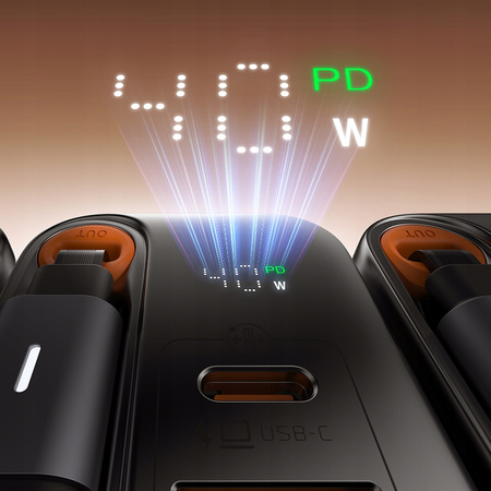 Încãrcãtor rapid de perete MCDODO, sursã de alimentare 3x USB-C PD, USB GAN 40W, cablu 1m