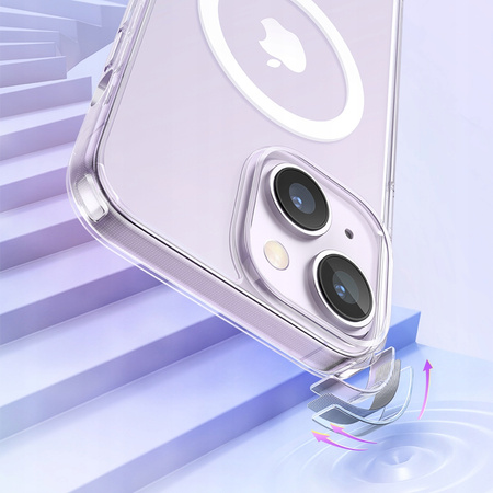 MCDODO ETUI MAGNETYCZNE CLEAR CASE WZMOCNIONE DO MAGSAFE IPHONE 15 PRO MAX CZARNE