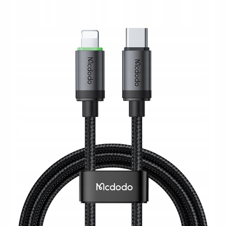 MCDODO Ladekabel USB-C Lightning-Schnellladefunktion für iPhone, 3 m, LED
