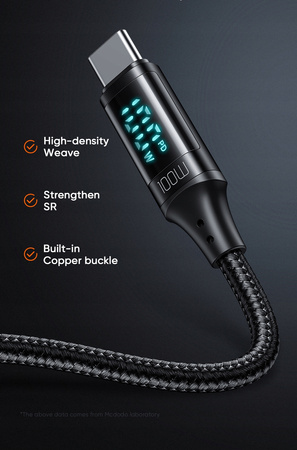 Mcdodo phone cable with display Digital PRO PD USB-C 100W 1.2m