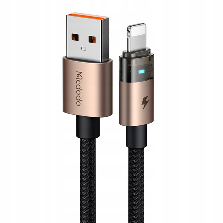 MCDODO KABEL USB SZYBKIE ŁADOWANIE DO IPHONE LIGHTNING PD 36W 1M LED ZŁOTY