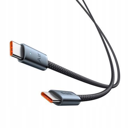MCDODO KABEL USB-C USB-C SZYBKIE ŁADOWANIE USB TYP C 240W 2M LED CZARNY