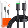 Cablu USB-C MCDODO cu încãrcare rapidã pentru Samsung, Apple, USB tip C, 65W, 1M, LED, negru