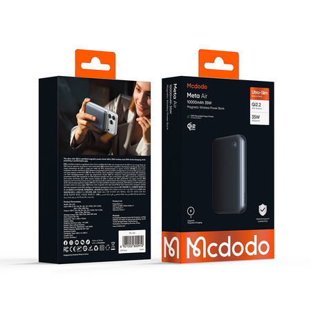 MCDODO POWERBANK MAGSAFE 10000MAH DO TELEFONU SZYBKIE ŁADOWANIE KABEL USB-C