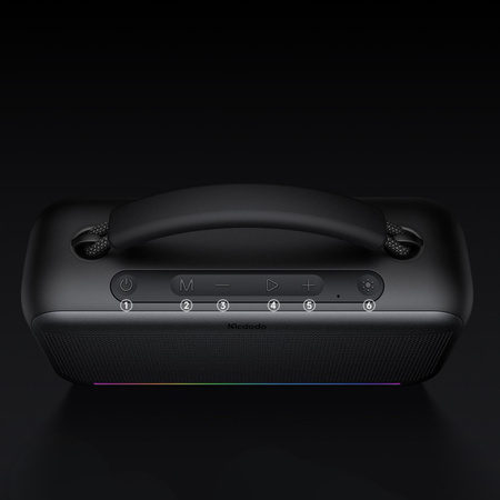 MCDODO DUŻY GŁOŚNIK BLUETOOTH PRZENOŚNY BEZPRZEWODOWY WODOODPORNY CZARNY