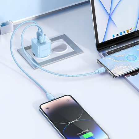 MCDODO SZYBKA ŁADOWARKA SIECIOWA DO TELEFONU ZASILACZ 2X USB USB-C 33W GAN