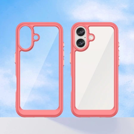 HURTEL ETUI OUTER SPACE CASE DO IPHONE 16 Z ŻELOWĄ RAMKĄ ODŚWIETLNE OCHRONA