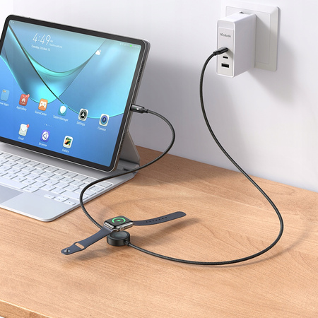 Încãrcãtor inductiv MCDODO pentru Apple Watch, cablu 2 în 1 pentru iPhone ?i MacBook, 60 W