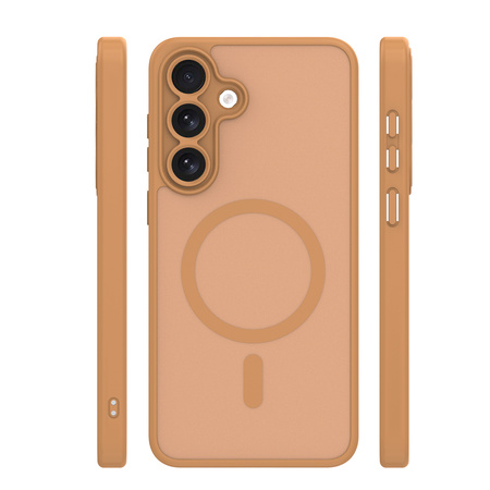 Nakładka Mag Matt do Samsung Galaxy S26 brązowa camera protection