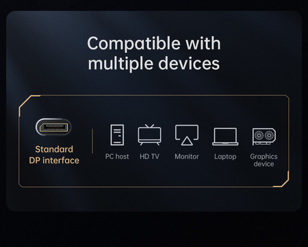 Cablu monitor Mcdodo mini DP la DP 4K HDR negru 2m